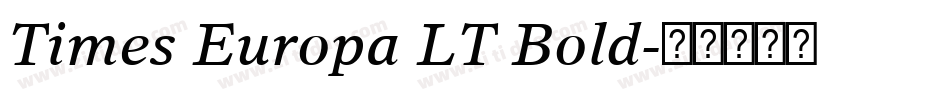 Times Europa LT Bold字体转换